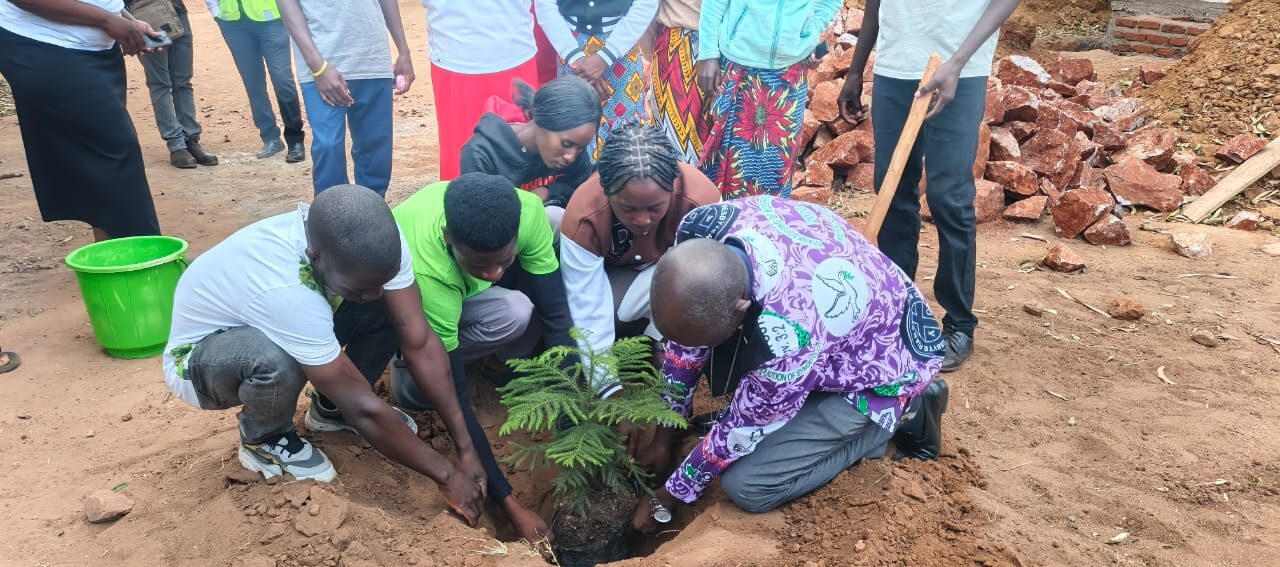 Tree planting with a parish community group